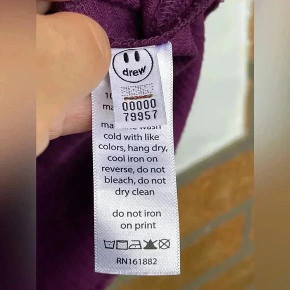 Drew House Corduroy Hoodie in purple size medium/Large - Picture 12 of 13